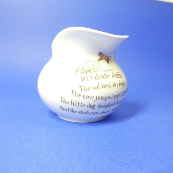 Hey Diddle Diddle Cat Fiddle Nursery Rhyme Cream Pitcher Vintage - Picture 6 of 9